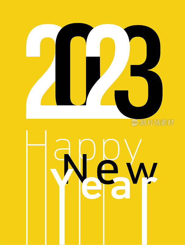 2023 post card, Happy New Year posters.
